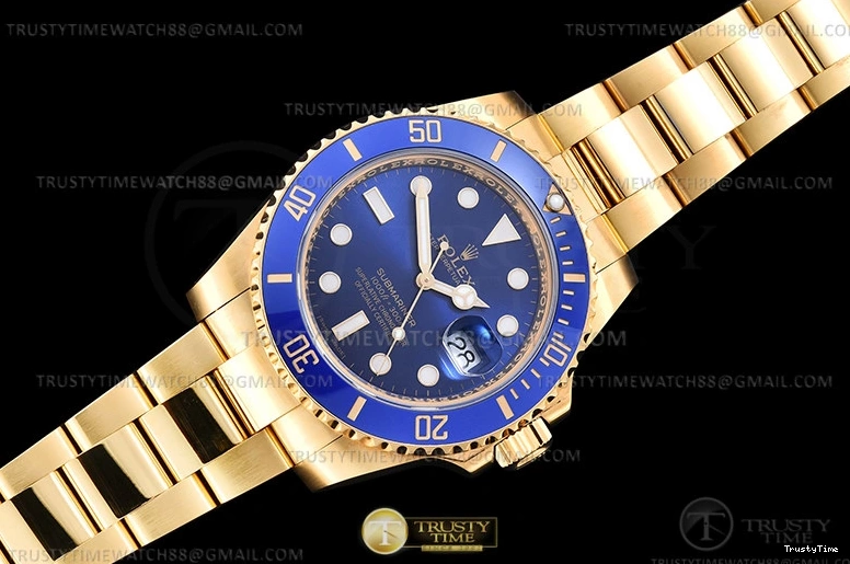0918 TravelReady Submariner 116618LB Wrp 904 YG YG Blue KF VR 1091